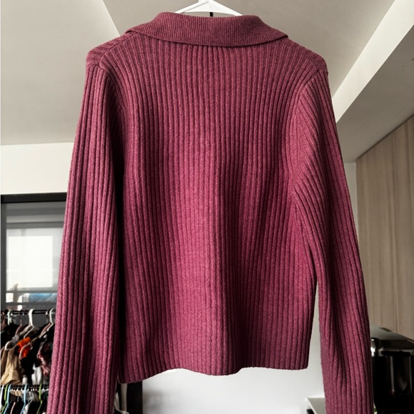 Abercrombie & Fitch Pearl Button Collared Cardigan Size M Preppy Winter - Picture 6 of 7